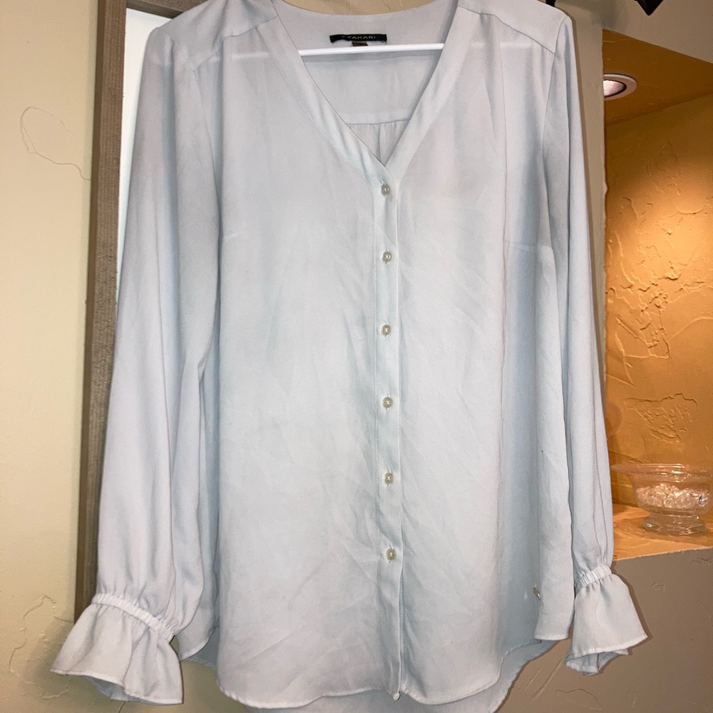 Light Grey Button Down Blouse. - image 1